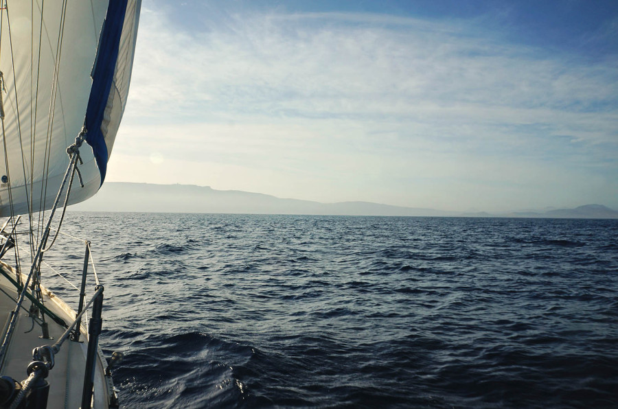 sailing into Canary Islands