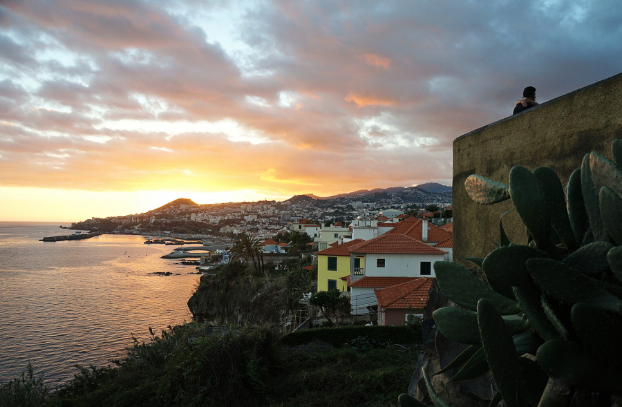 sunset over Funchal