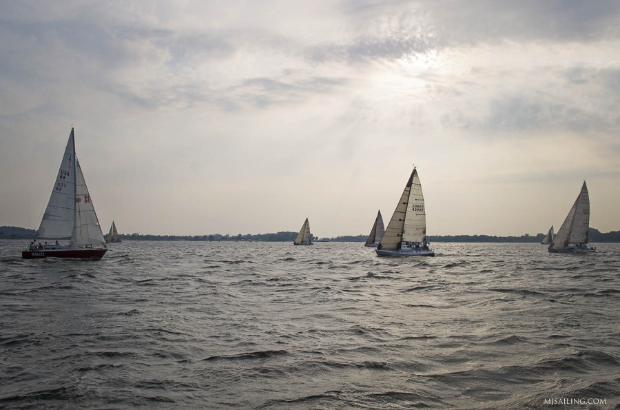 racing on Muskegon Lake