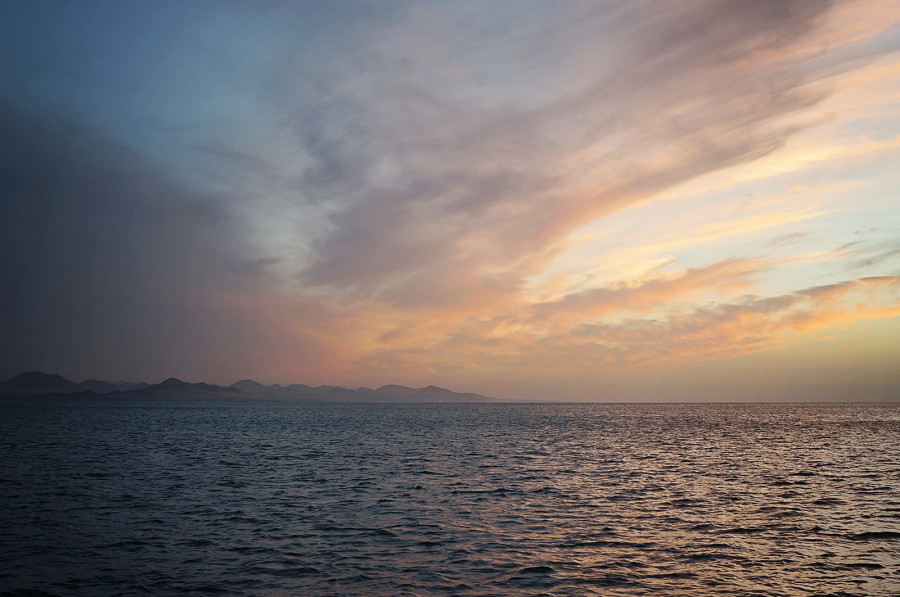 sunset over Lanzarote