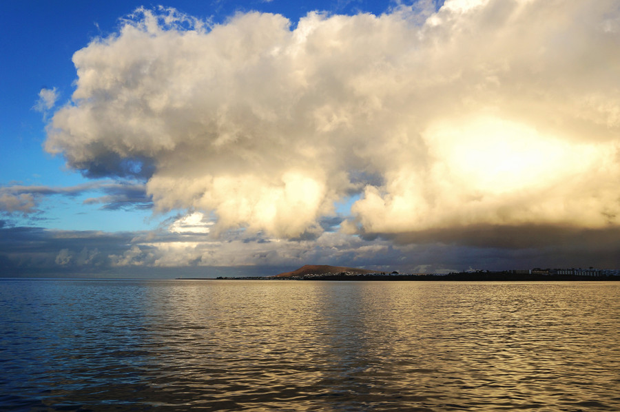 storm clouds over Playa Blanca, Lanzarote