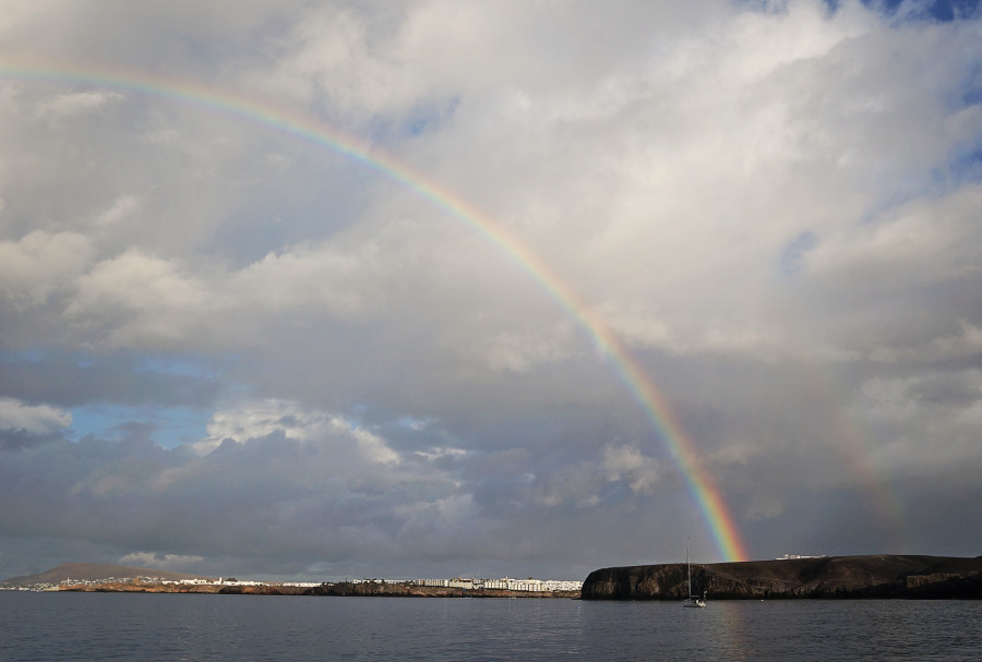 rainbow over Playa Blanca, Lanzarote