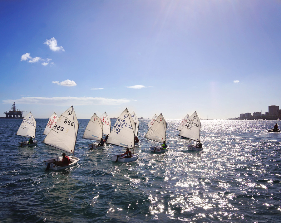 sailing dinghies in Las Palmas harbor