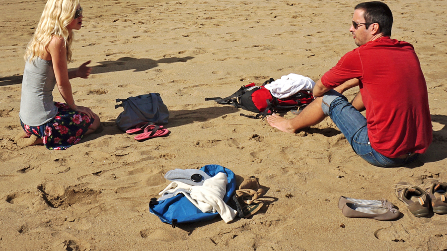 Kit & Matt at Playa Canteras