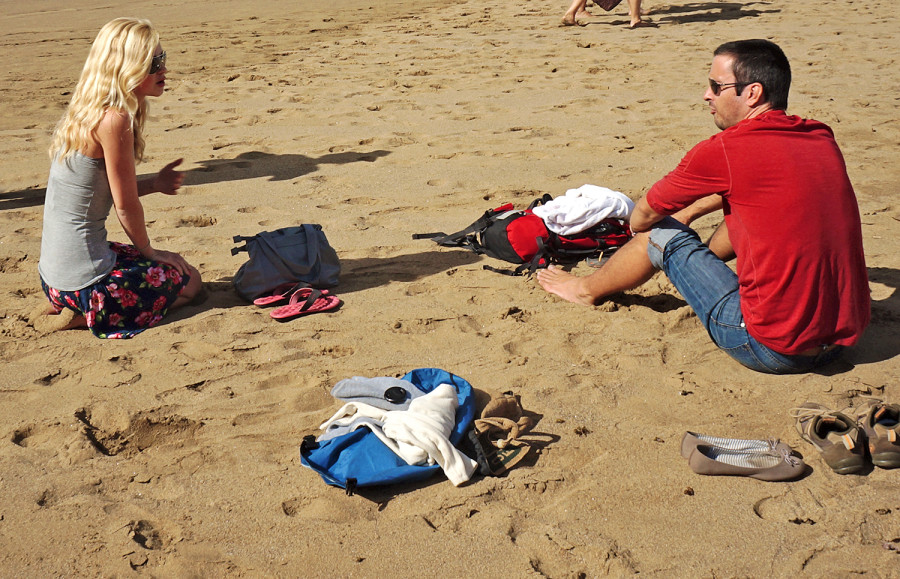 Kit & Matt at Playa Canteras