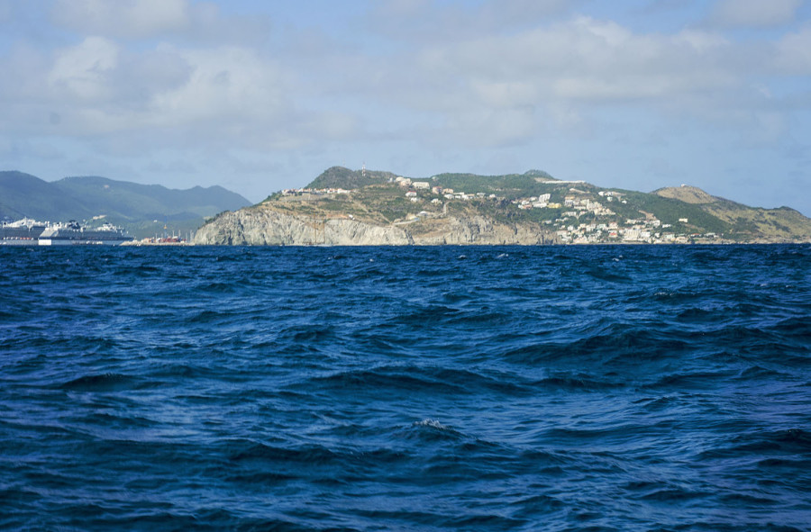 Sint Maarten from the sea