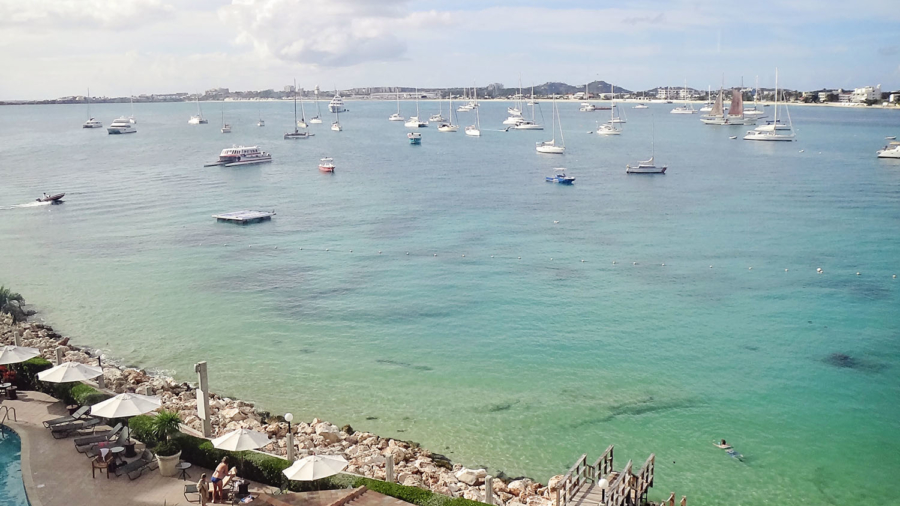 resort overlooking Simpson Bay