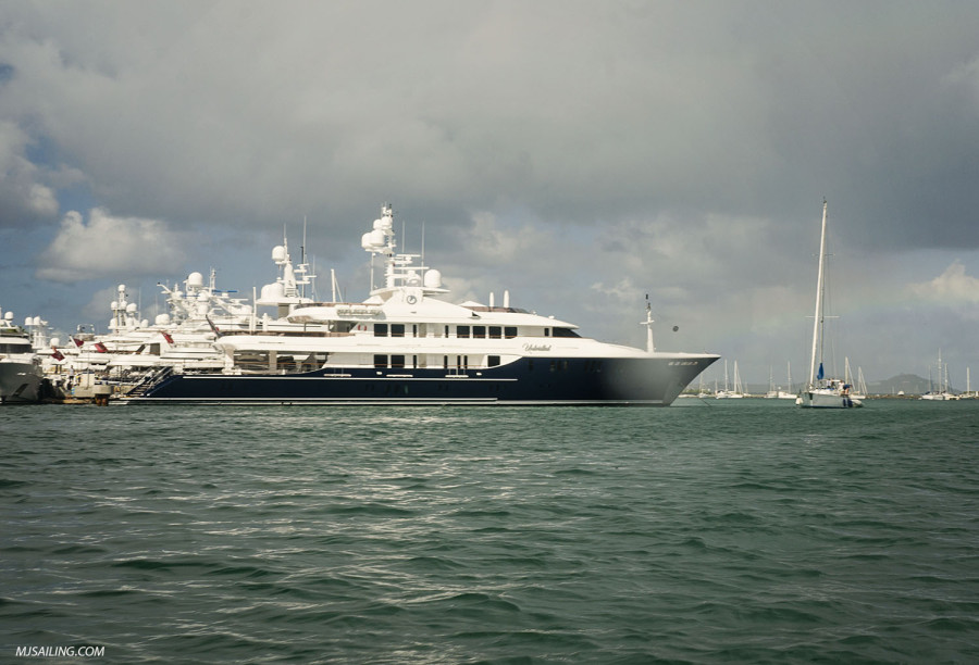 Mega Yacht in Simpson Lagoon