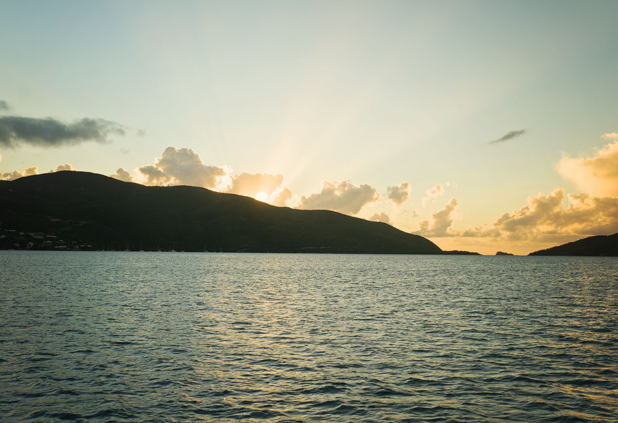 sunset in Virgin Gorda Sound