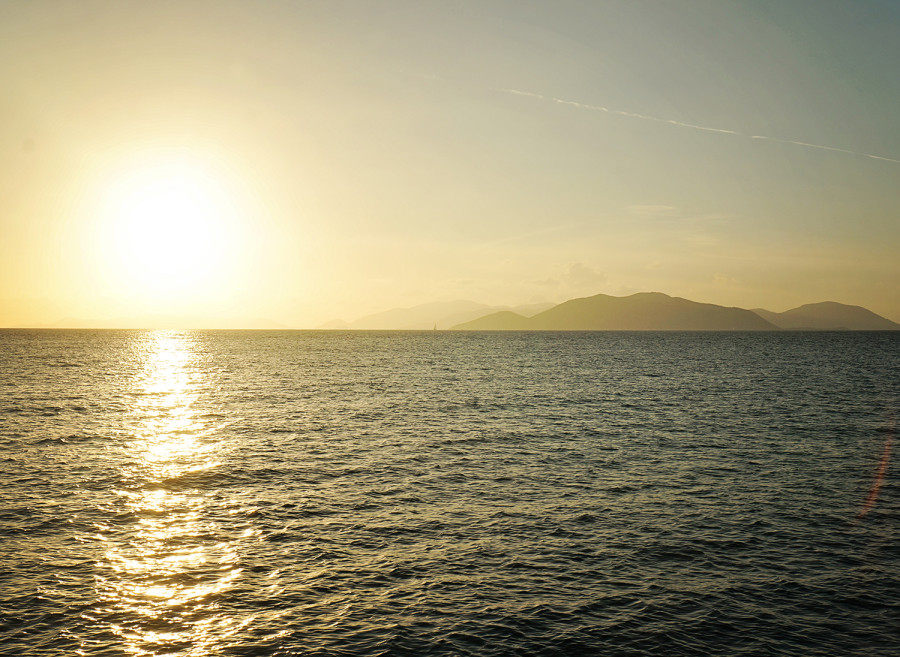 sunset over Tortola, BVI