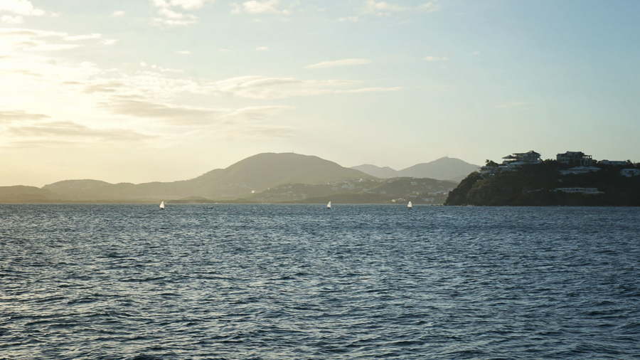 sunset over St. Thomas