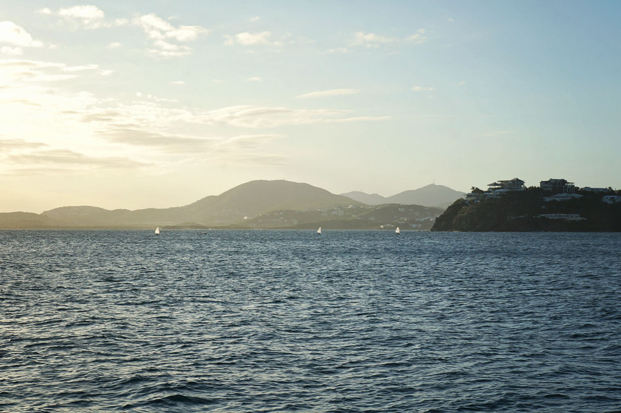 sunset over St. Thomas