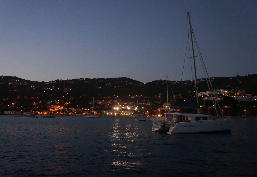 Charlotte Amalie at night