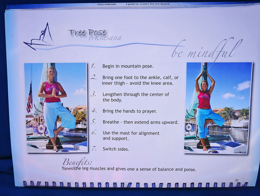 yoga onboard tree pose