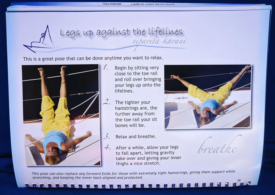 yoga onboard legs on lifelines