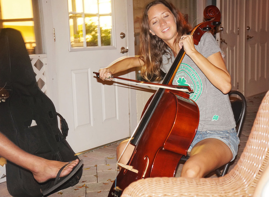 Jessica playing cello