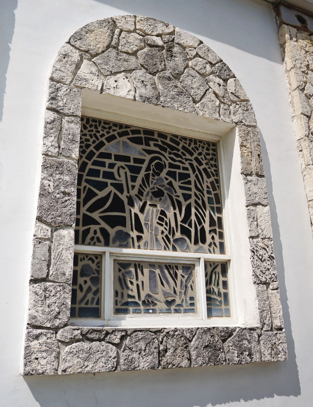 mosaic window in church