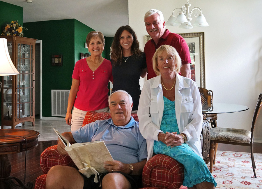 Jessica with parents and grandparents