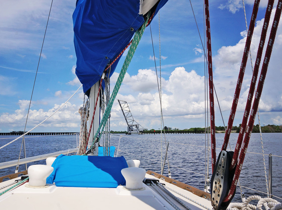 coming up to a lift bridge