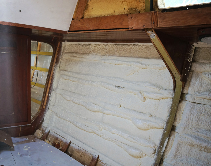 spray foam in forward salon