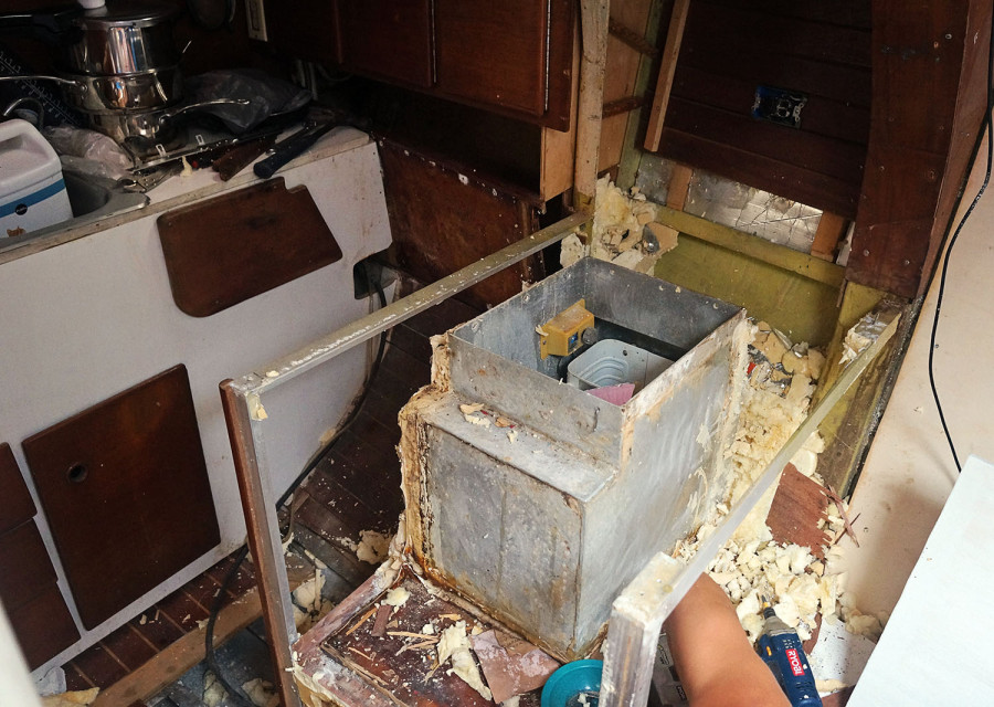 ripping apart galley