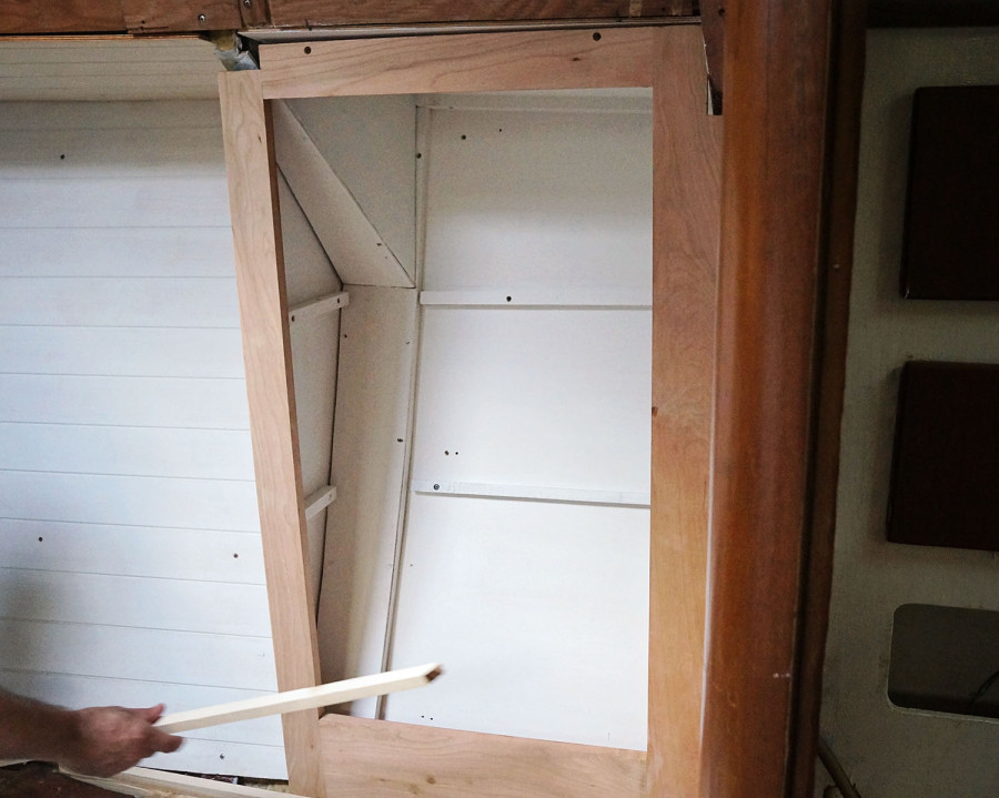 framed cabinet without doors