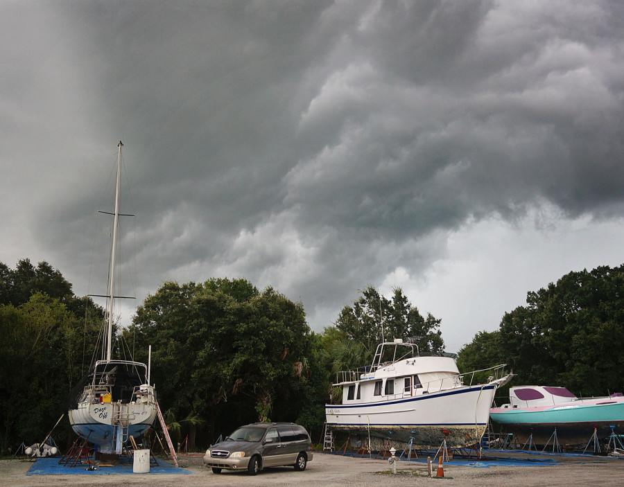 storm clouds over Daze Off