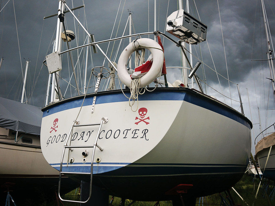 storms over boat graveyard