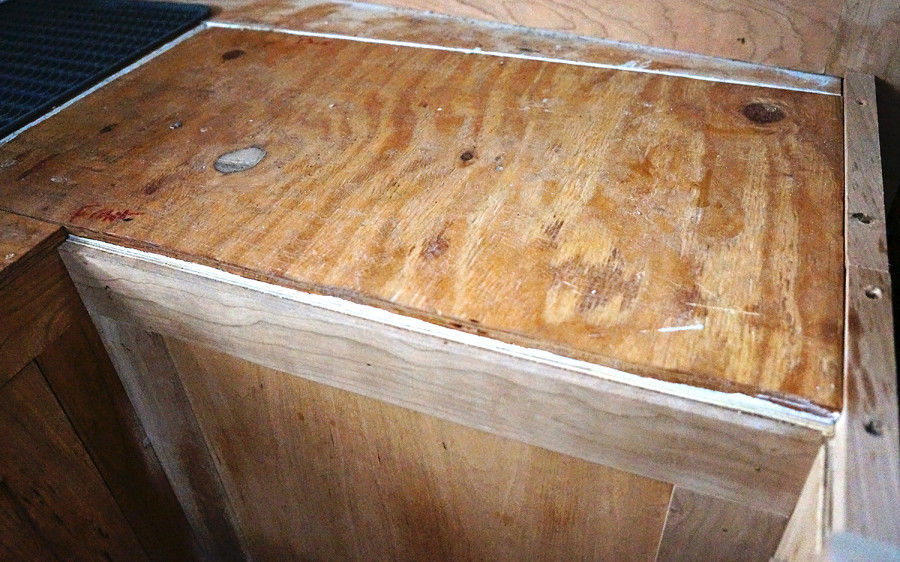 plywood cover for fridge