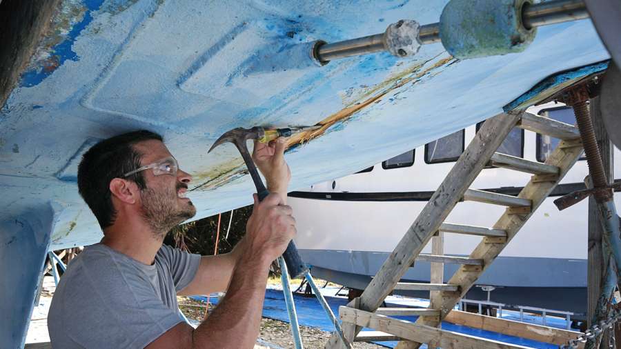 taking chisel to daggerboard slots