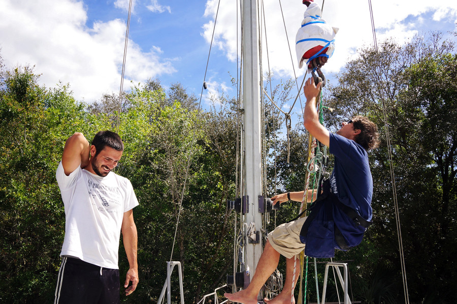 Jamel getting raised by crane