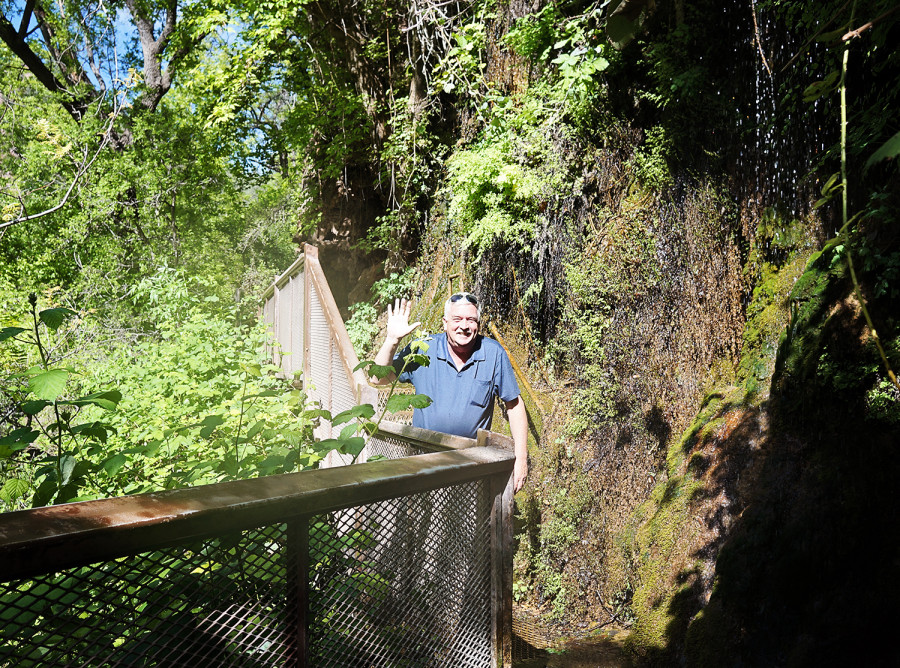 dad at the waterfalls