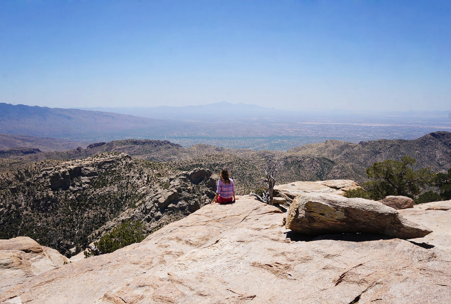 Jessica overlooking Tuscon