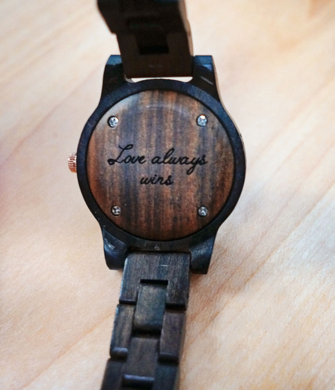 JORD wood watch engraving