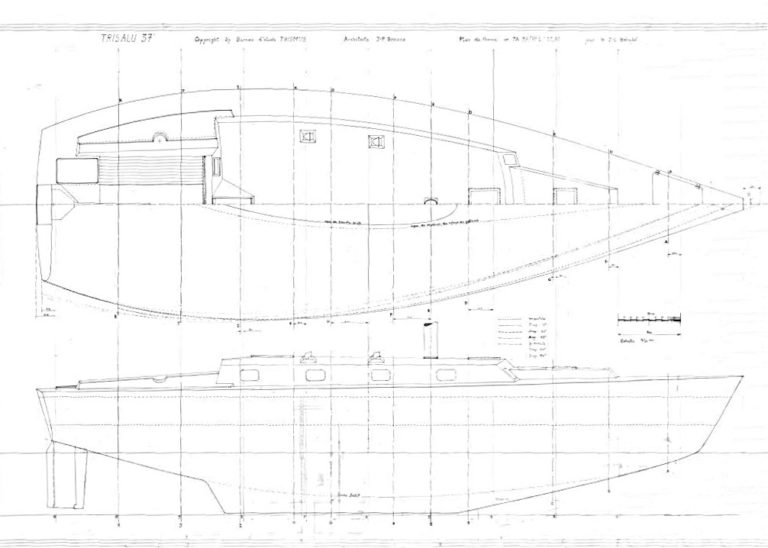 trisalu37 plans show hull shape